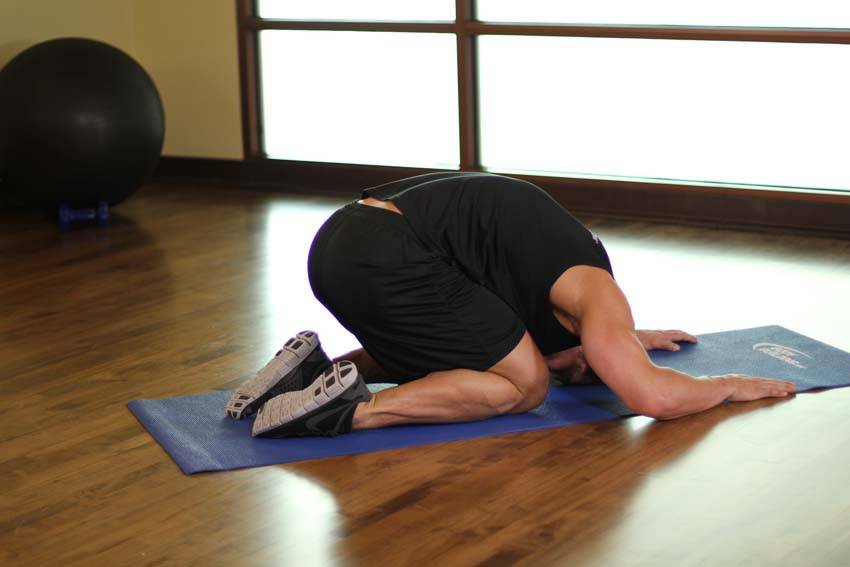 Child's Pose, position 1 of 2