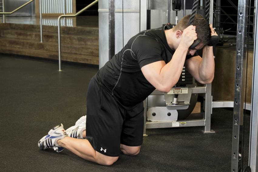 Rope Crunch, position 1 of 2