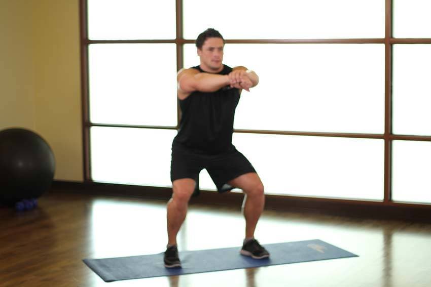 Sit Squats, position 2 of 2