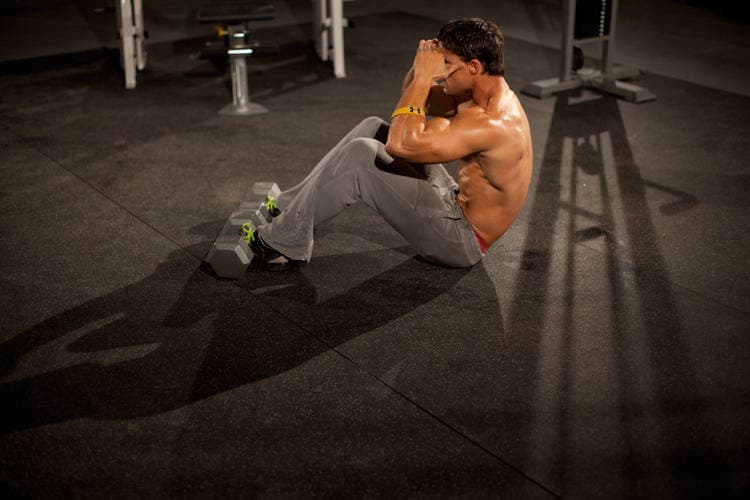 3/4 Sit-Up, position 2 of 2