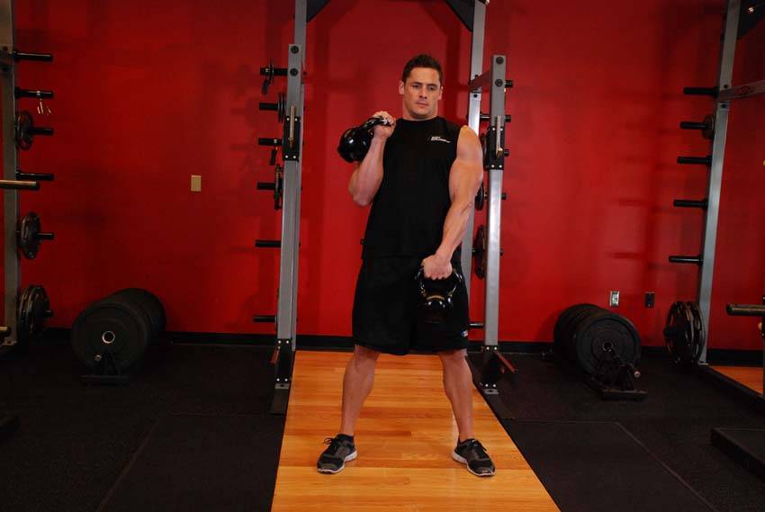 Alternating Hang Clean, position 2 of 2