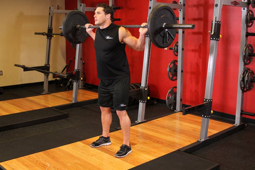 Barbell Full Squat, position 1 of 2