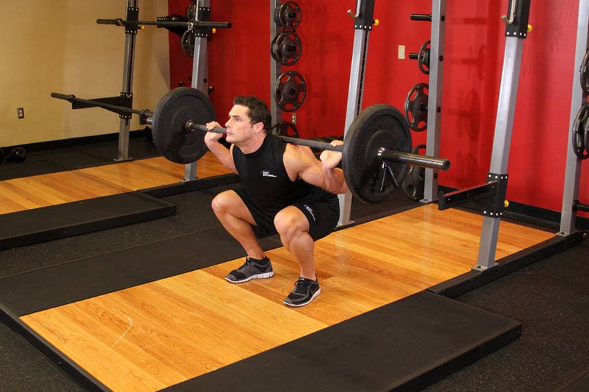 Barbell Full Squat, position 2 of 2