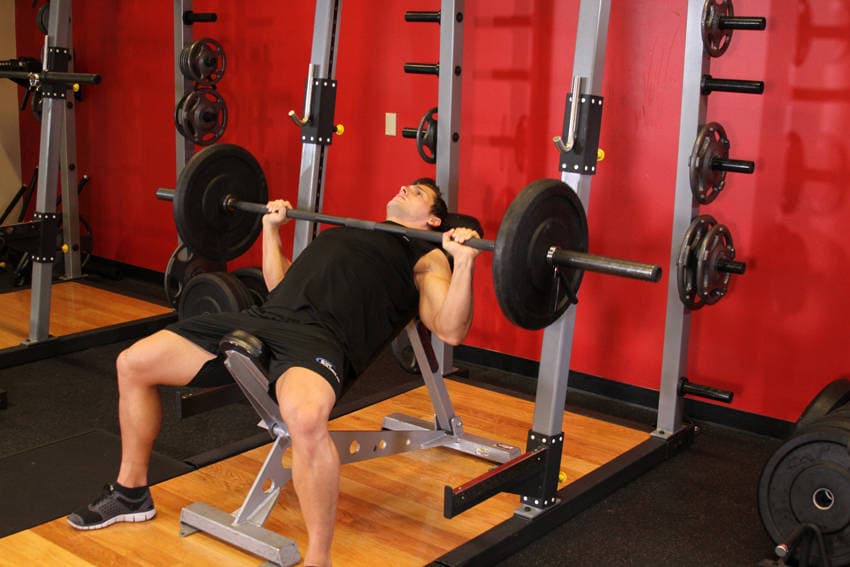 Barbell Incline Bench Press - Medium Grip, position 2 of 2