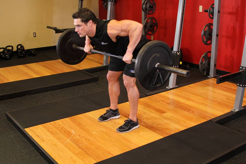 Barbell Rear Delt Row, position 2 of 2