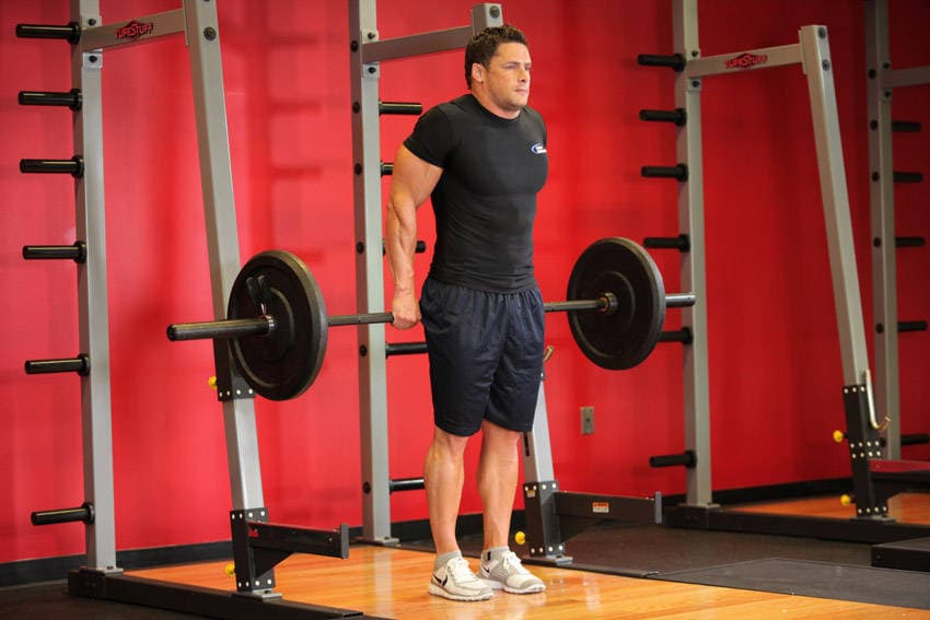 Barbell Shrug Behind The Back, position 2 of 2