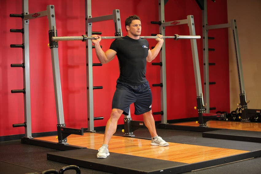 Barbell Side Split Squat, position 1 of 2