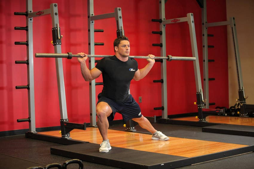 Barbell Side Split Squat, position 2 of 2