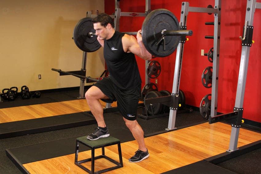 Barbell Step Ups, position 1 of 2