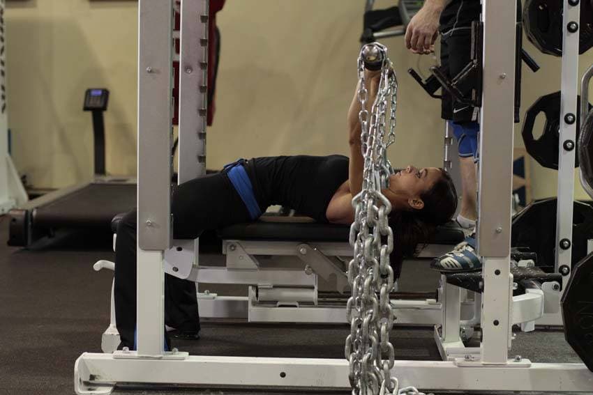 Bench Press with Chains, position 2 of 2