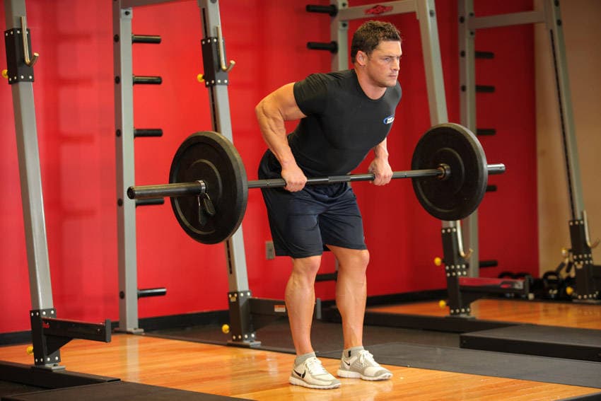 Bent Over Barbell Row, position 2 of 2