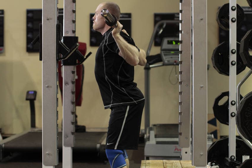 Box Squat, position 1 of 2