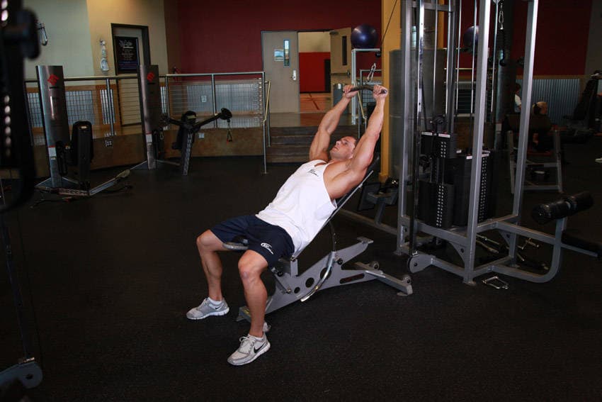Cable Incline Pushdown, position 1 of 2