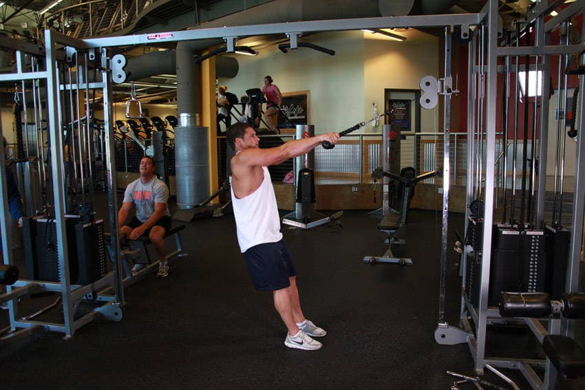 Cable Rope Rear-Delt Rows, position 1 of 2