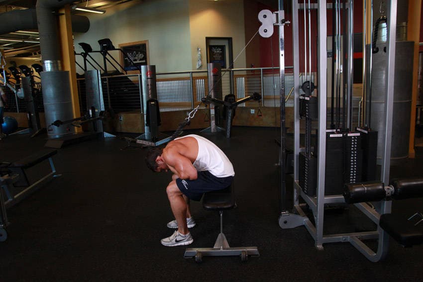 Cable Seated Crunch, position 2 of 2