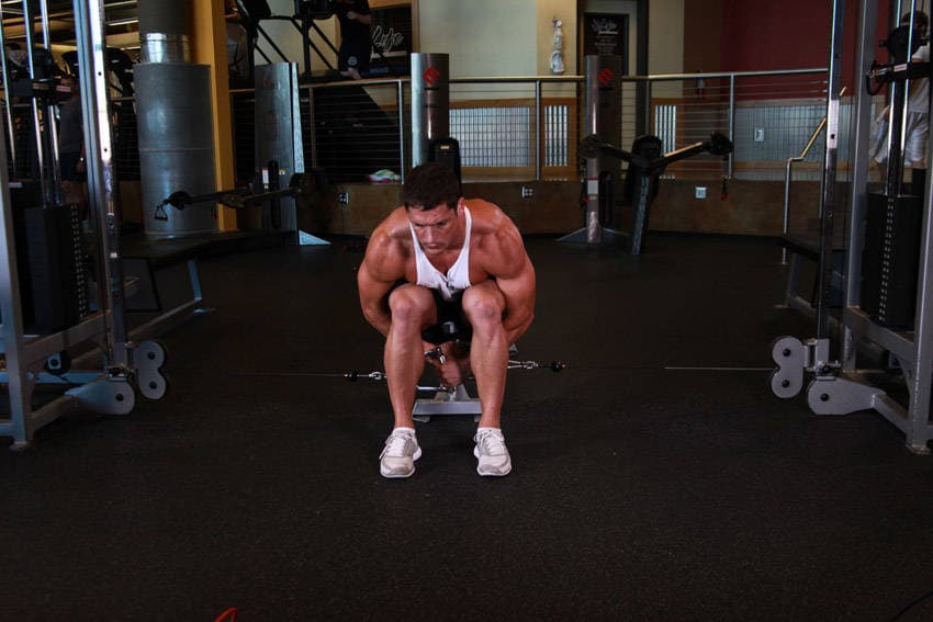 Cable Seated Lateral Raise, position 1 of 2