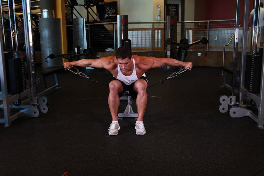 Cable Seated Lateral Raise, position 2 of 2