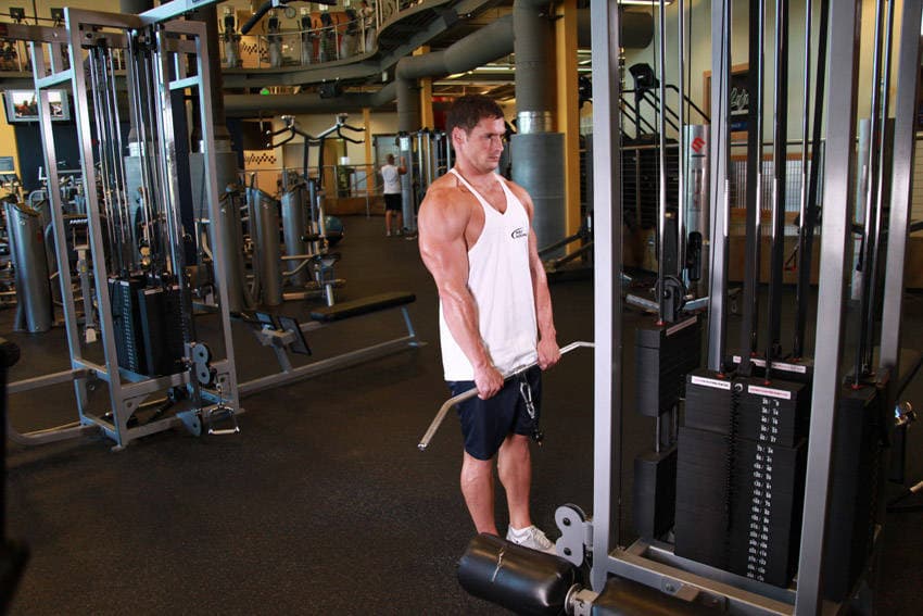 Cable Shrugs, position 1 of 2