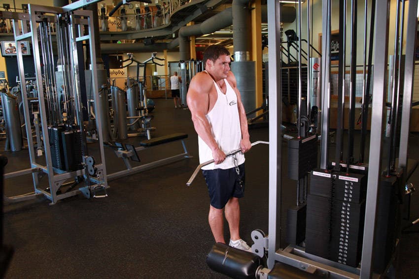 Cable Shrugs, position 2 of 2