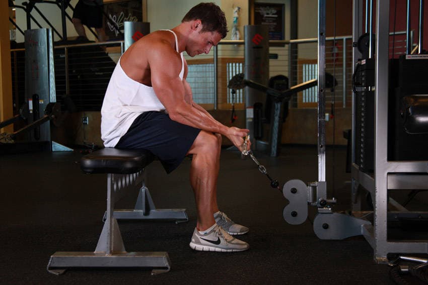 Cable Wrist Curl, position 1 of 2