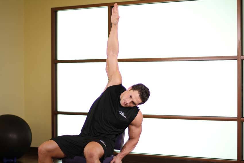 Chair Lower Back Stretch, position 1 of 2