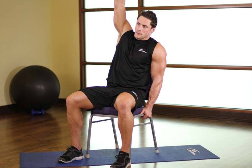 Chair Lower Back Stretch, position 2 of 2