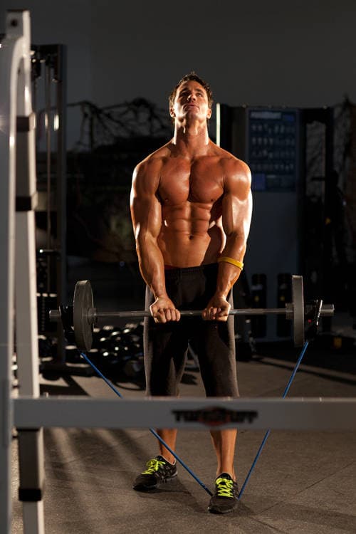 Close-Grip EZ-Bar Curl with Band, position 1 of 2