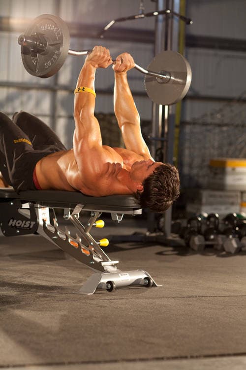 Close-Grip EZ-Bar Press, position 1 of 2