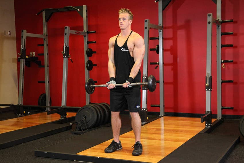 Close-Grip EZ Bar Curl, position 1 of 2