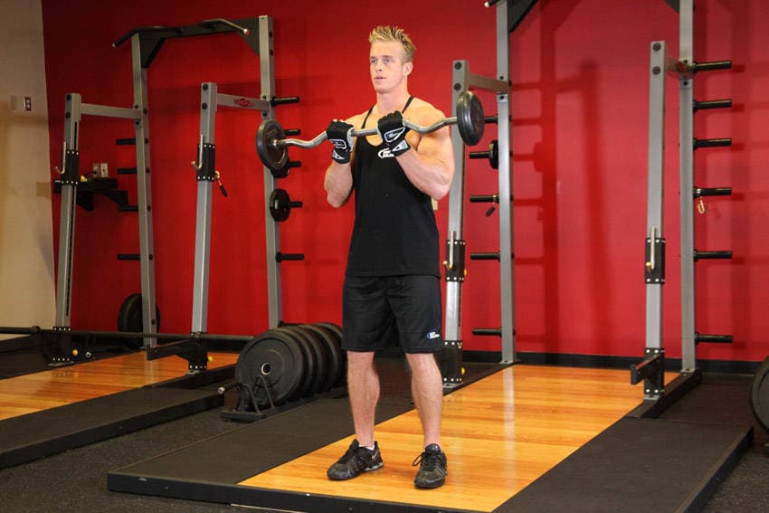 Close-Grip EZ Bar Curl, position 2 of 2