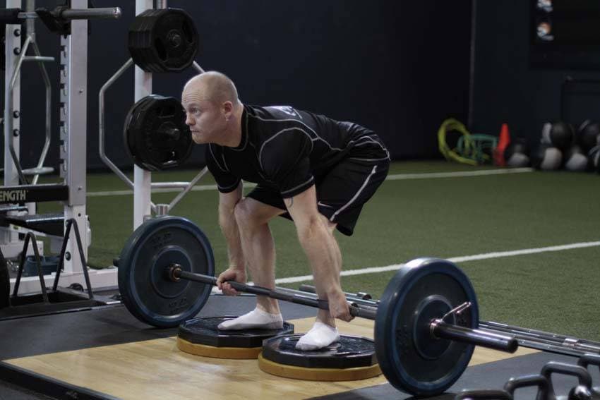 Deficit Deadlift, position 1 of 2