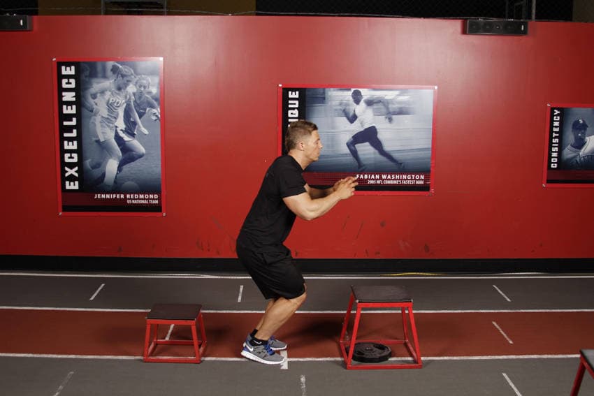 Depth Jump Leap, position 2 of 2