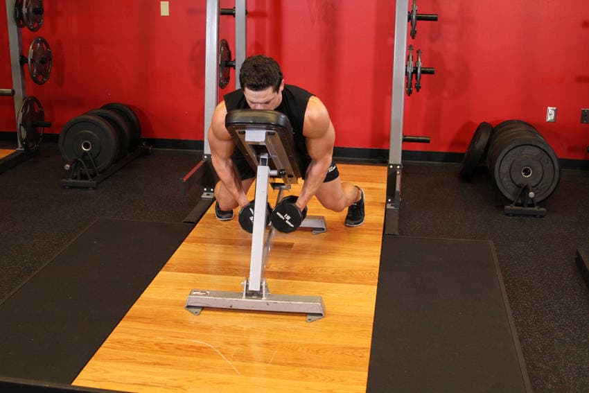 Dumbbell Lying Rear Lateral Raise, position 1 of 2