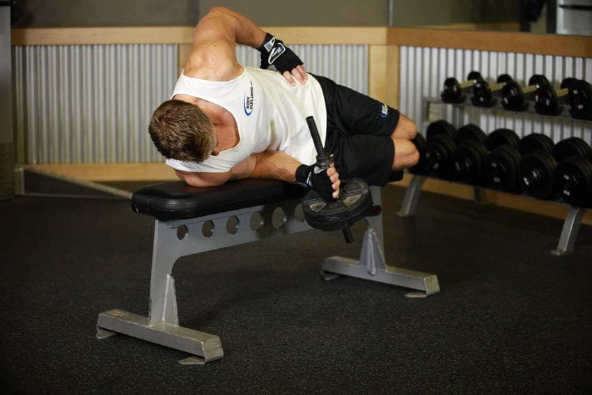 Dumbbell Lying Supination, position 2 of 2