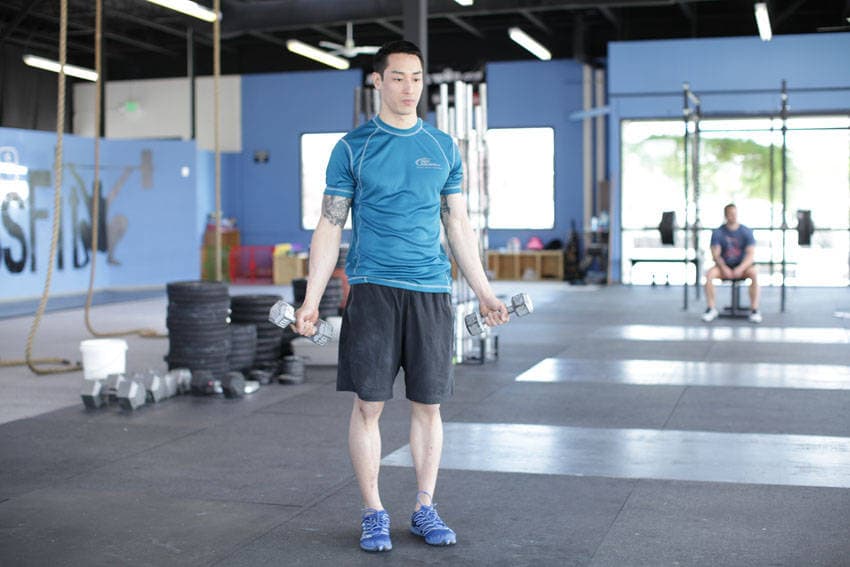 Dumbbell Scaption, position 1 of 2