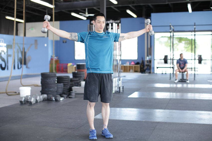 Dumbbell Scaption, position 2 of 2