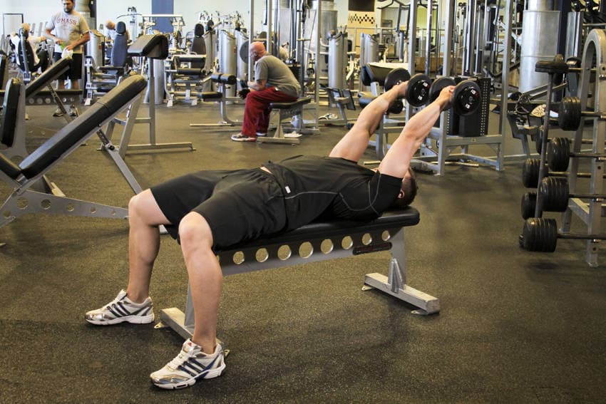 Dumbbell Tricep Extension -Pronated Grip, position 2 of 2