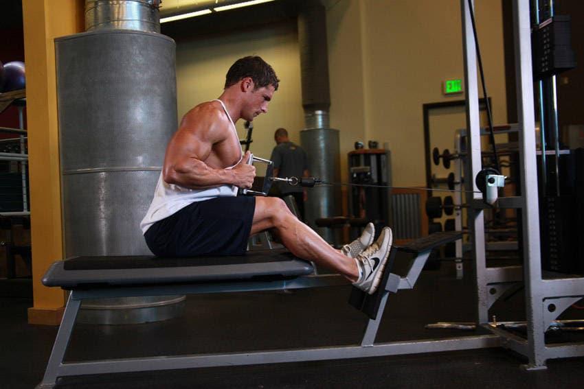 Elevated Cable Rows, position 2 of 2