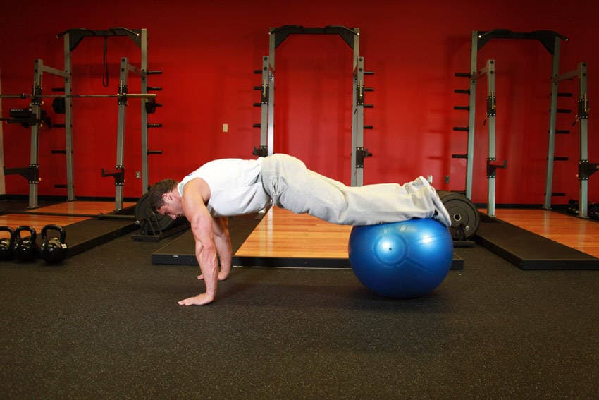 Exercise Ball Pull-In, position 1 of 2