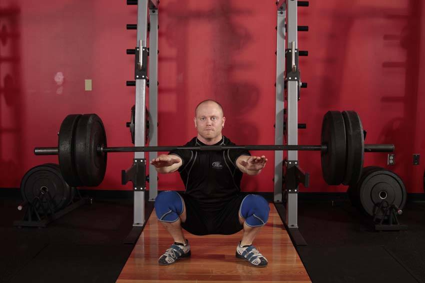 Frankenstein Squat, position 2 of 2