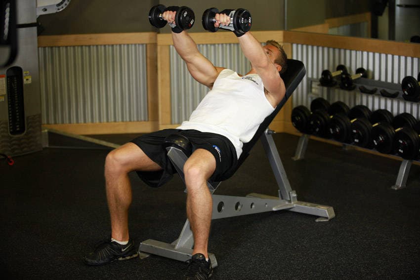 Front Incline Dumbbell Raise, position 2 of 2
