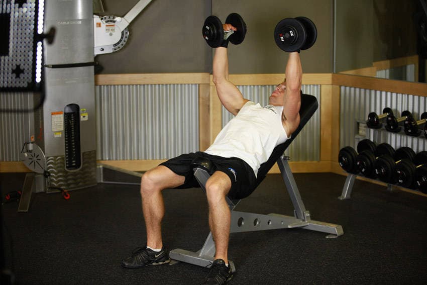 Hammer Grip Incline DB Bench Press, position 2 of 2
