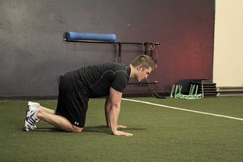 Hip Circles (prone), position 1 of 2