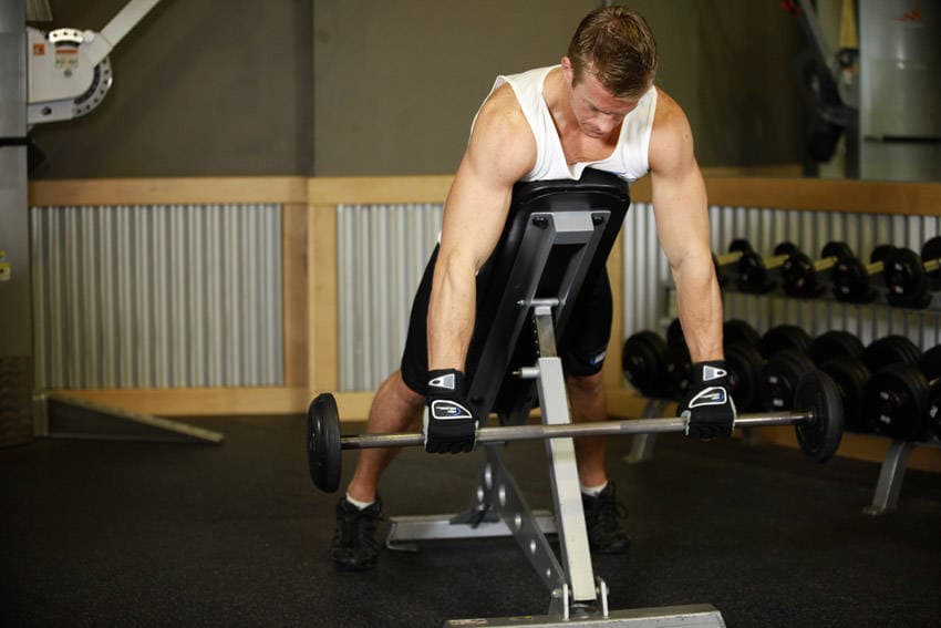 Incline Bench Pull, position 1 of 2