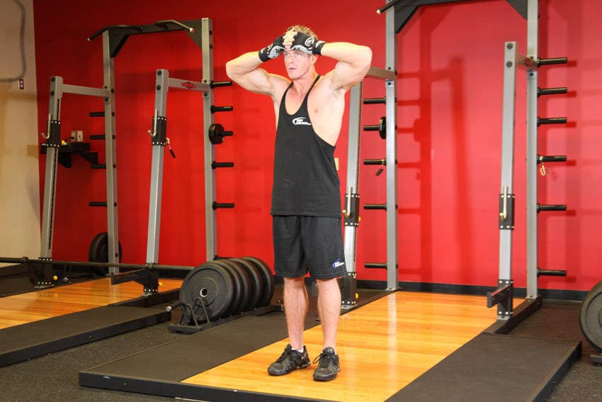 Isometric Neck Exercise - Front And Back, position 1 of 2