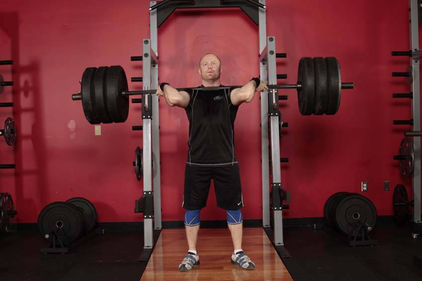 Jerk Dip Squat, position 1 of 2