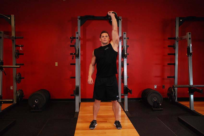 Kettlebell Arnold Press, position 2 of 2