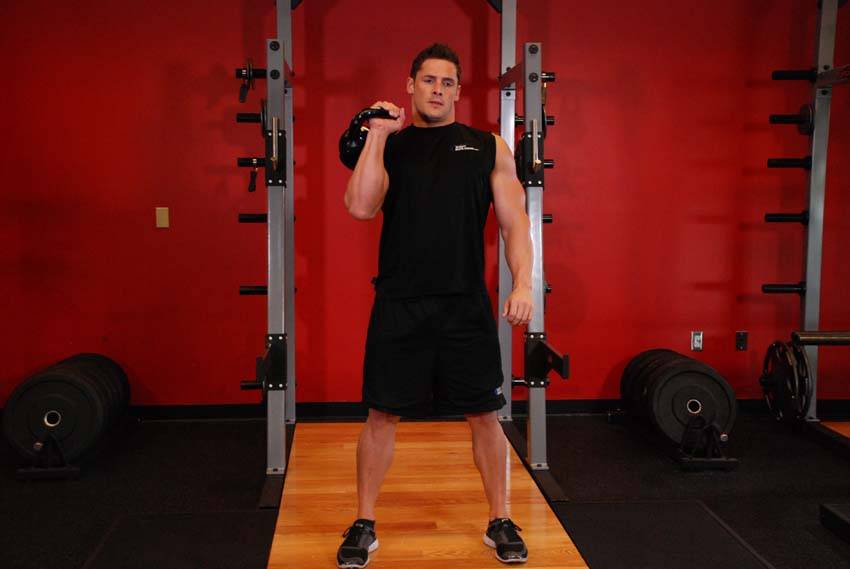 Kettlebell Dead Clean, position 2 of 2