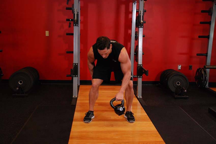 Kettlebell Figure 8, position 2 of 2