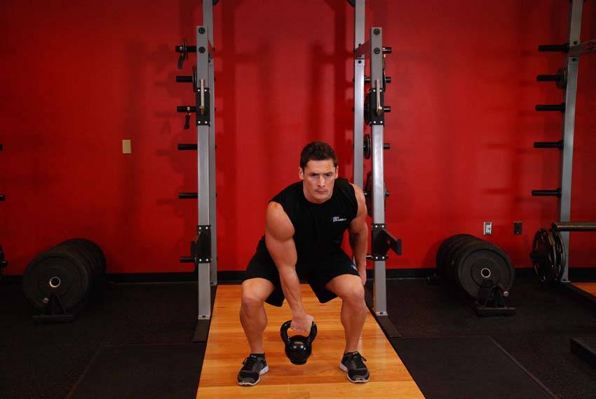 Kettlebell Hang Clean, position 2 of 2